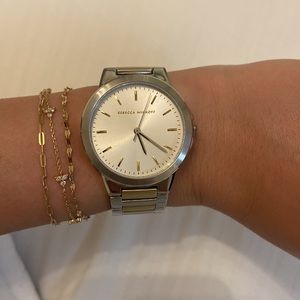 Rebecca Minkoff gold and silver watch